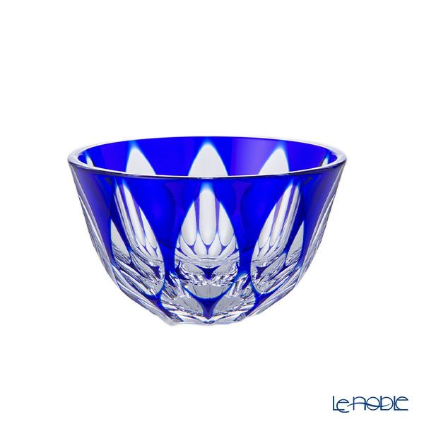 切子工房 昌榮 天満切子 蓮 ぐい呑み 華 青