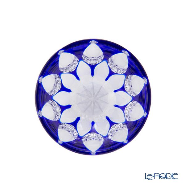 切子工房 昌榮 天満切子 蓮 ぐい呑み 華 青