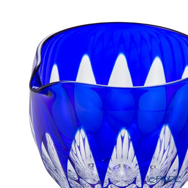 切子工房 昌榮 天満切子 蓮 片口 青