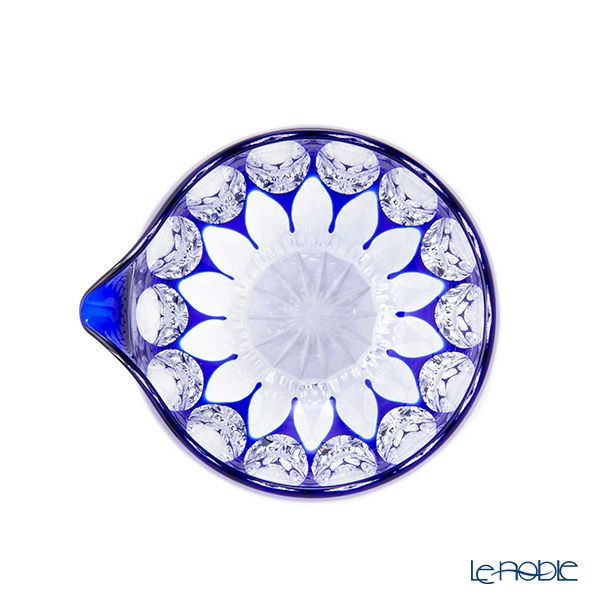 切子工房 昌榮 天満切子 蓮 片口 青