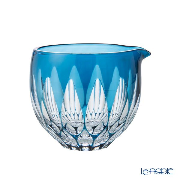 切子工房 昌榮 天満切子 蓮 片口 正倉院ブルー