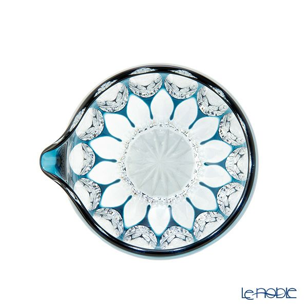 切子工房 昌榮 天満切子 蓮 片口 正倉院ブルー