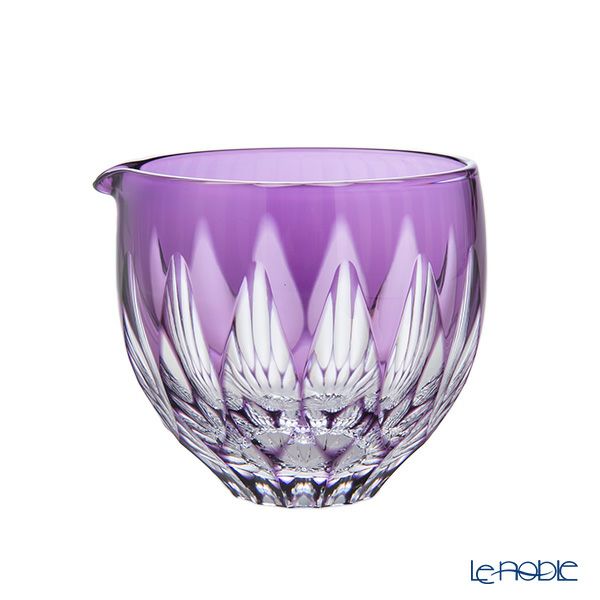 切子工房 昌榮 天満切子 蓮 片口 金紫