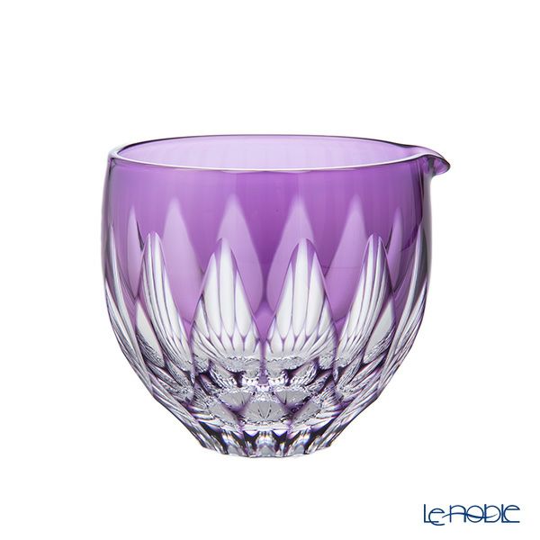 切子工房 昌榮 天満切子 蓮 片口 金紫