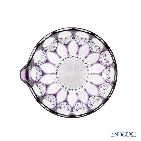 切子工房 昌榮 天満切子 蓮 片口 金紫