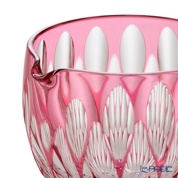 切子工房 昌榮 天満切子 菊花 片口 金赤