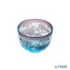 太武朗工房／タブロー 彫刻硝子 夢柄子 鉄線紋 ぐい呑／豆鉢 ブルー／パープル 80ml 3500