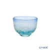 太武朗工房／タブロー 彫刻硝子 夢柄子 鉄線紋 ぐい呑／豆鉢 グリーン／ブルー 80ml 4100