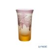 太武朗工房／タブロー 彫刻硝子 夢柄子 ぶどう紋 一口ビールグラス アンバー／パープル 120ml 3106