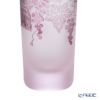 太武朗工房／タブロー 彫刻硝子 夢柄子 ぶどう紋 一口ビールグラス ピンク／パープル 120ml 3406