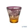 太武朗工房／タブロー 彫刻硝子 夢柄子 ぶどう紋 高台オールドグラス アンバー／パープル 210ml 3167