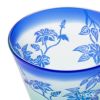 太武朗工房／タブロー 彫刻硝子 夢柄子 鉄線紋 高台オールドグラス グリーン／ブルー 210ml 4167