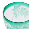 太武朗工房／タブロー 彫刻硝子 夢柄子 ぶどう紋 ゴブレット ピンク／グリーン 230ml 3044