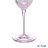 太武朗工房／タブロー 彫刻硝子 夢柄子 ぶどう紋 ワイングラス ピンク／グリーン 140ml 3028