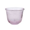 太武朗工房／タブロー 彫刻硝子 夢柄子 ぶどう紋 冷茶椀 ピンク／パープル 180ml 3405