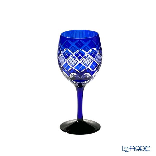 太武朗工房／タブロー 矢来魚子紋 ワイングラス ルリ 160ml 90408B