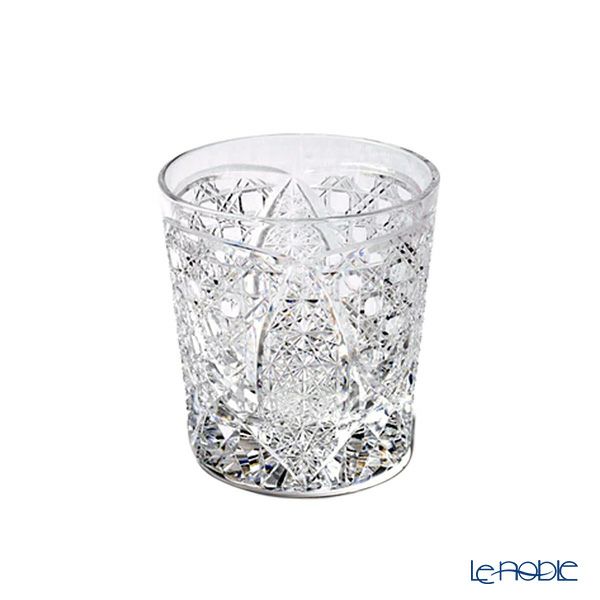 太武朗工房／タブロー 菊繋ぎに籠目紋 オールドグラス 透き クリア 250ml 伝統工芸士 木村泰典 作 5136-30