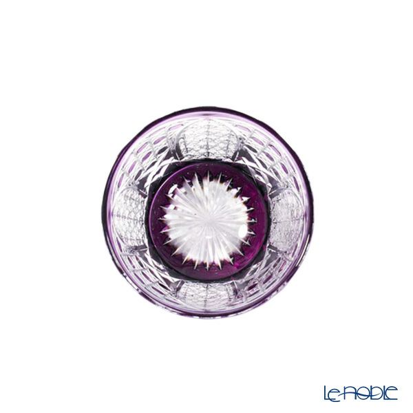 太武朗工房／タブロー 菊繋ぎに籠目紋 オールドグラス 紫 250ml 伝統工芸士 木村泰典 作 5136-36