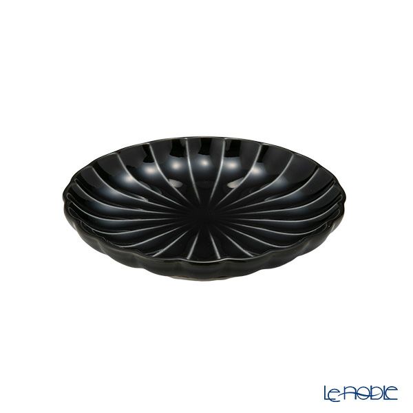 カネコ小兵製陶所 ぎやまん陶 小皿 10cm 3寸 墨ブラック