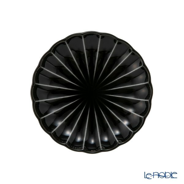 カネコ小兵製陶所 ぎやまん陶 小皿 10cm 3寸 墨ブラック