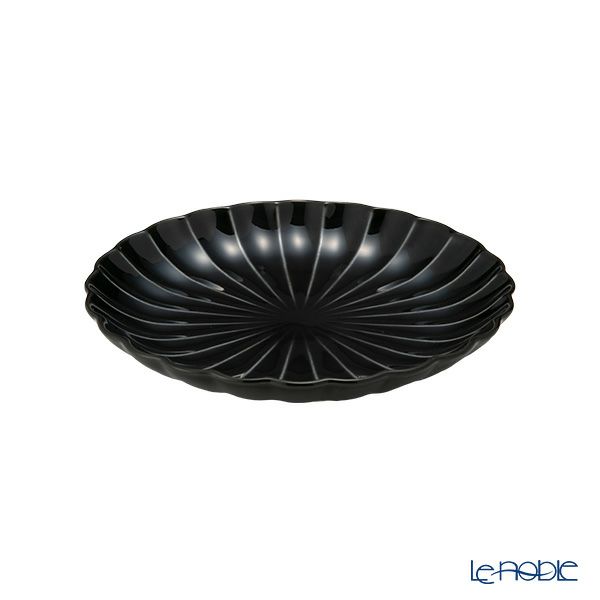 カネコ小兵製陶所 ぎやまん陶 小皿 14.5cm 4.5寸 墨ブラック