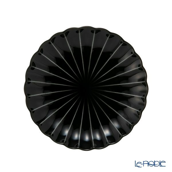 カネコ小兵製陶所 ぎやまん陶 小皿 14.5cm 4.5寸 墨ブラック