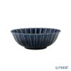 カネコ小兵製陶所 ぎやまん陶 浅小鉢／ラウンドボウル 12cm 茄子紺ブルー