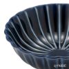カネコ小兵製陶所 ぎやまん陶 浅小鉢／ラウンドボウル 12cm 茄子紺ブルー