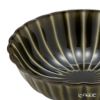 カネコ小兵製陶所 ぎやまん陶 浅小鉢／ラウンドボウル 12cm 利休グリーン