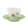 香蘭社 節句文 鯛車 カップ130ml ＆ ソーサー13cm グリーン F1048-1CZFA