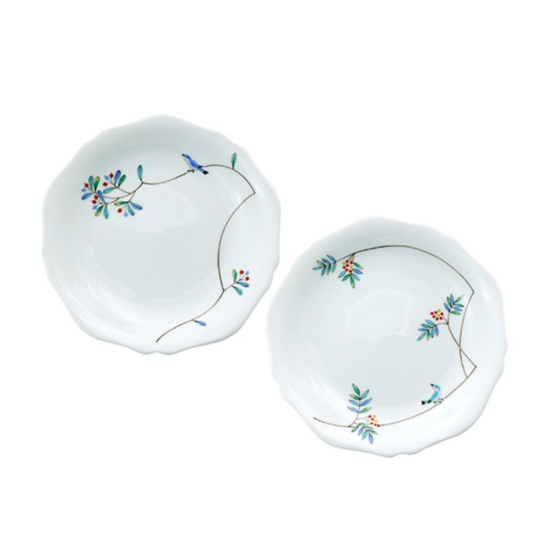 香蘭社 小鳥の詩 中皿 16cm ペア 1016-2FRKK5 | ブランド洋食器専門店