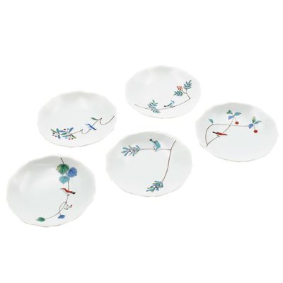 香蘭社 小鳥の詩 小皿揃 10cm 5枚セット 1016-FRKK3 | ブランド洋食器
