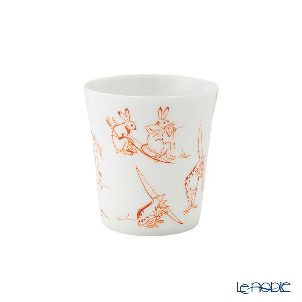 香蘭社 鳥獣戯画 弓矢 フリーカップ 250ml 赤 2221A-1CHK