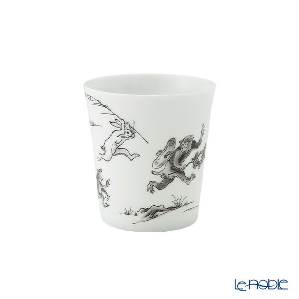 香蘭社 鳥獣戯画 猿追い フリーカップ 250ml 黒 2220K-1CHK