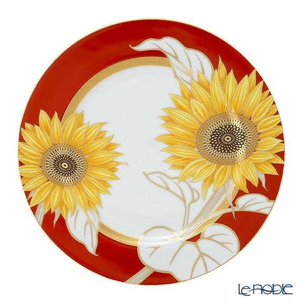香蘭社 ひまわり ディナー皿 26cm