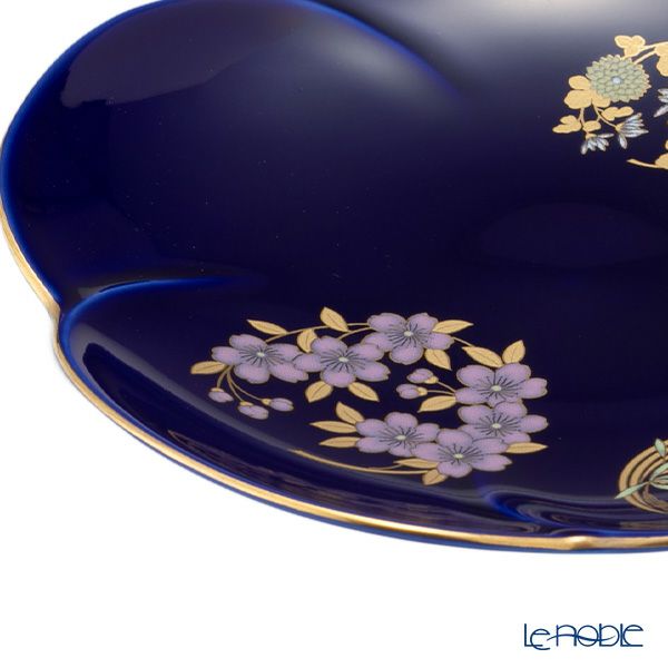 香蘭社 ルリ花丸紋 銘々皿5枚揃 R3003-FS4