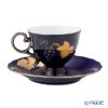 香蘭社 ルリ金彩葡萄 コーヒーカップ＆ソーサー 190ml R1538-1HQR