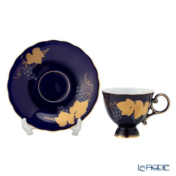 香蘭社 ルリ金彩葡萄 コーヒーカップ＆ソーサー 190ml R1538-1HQR