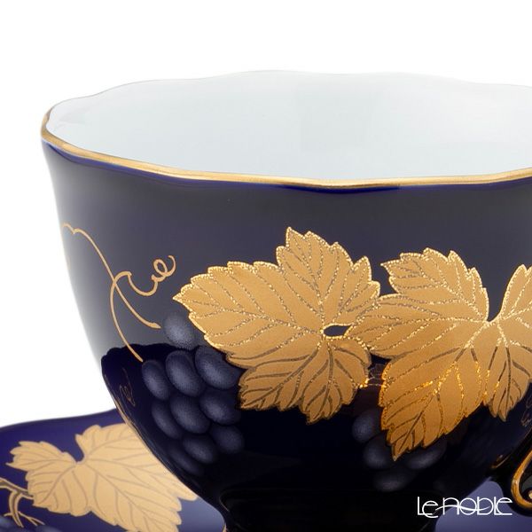香蘭社 ルリ金彩葡萄 コーヒーカップ＆ソーサー 190ml R1538-1HQR