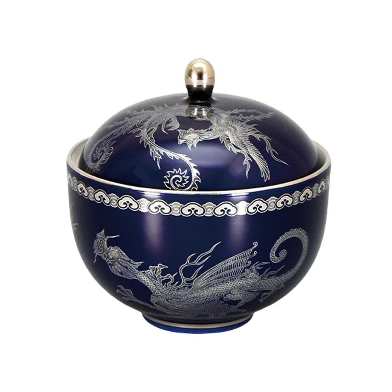 香蘭社 五神 蓋物（小物入れ） H10.5cm R1295-GPL