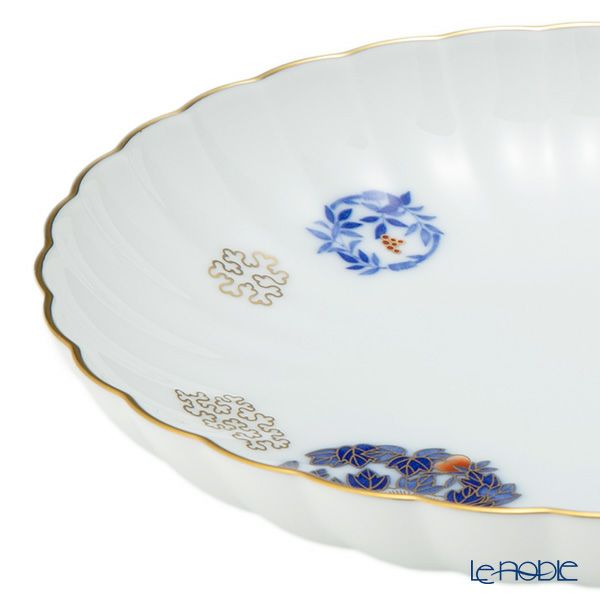 香蘭社 金ミル花丸紋 中皿 18.5cm ペア