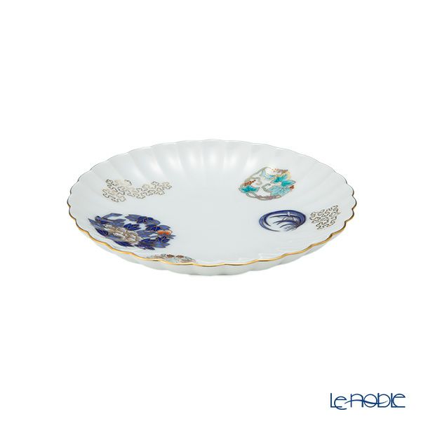 香蘭社 金ミル花丸紋 銘々皿 13.5cm