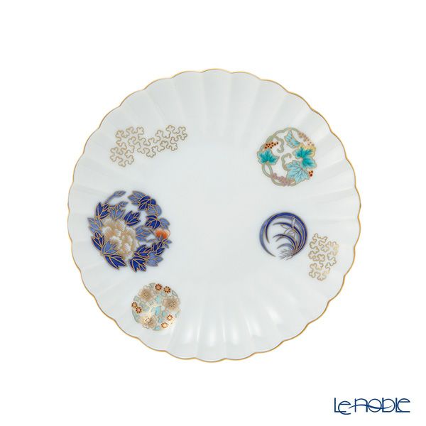 香蘭社 金ミル花丸紋 銘々皿 13.5cm