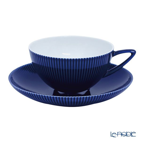 香蘭社 ピンストライプ 瑠璃 ルリ カップ＆ソーサー 180ml 【NYNOW最優秀新商品賞受賞商品】
