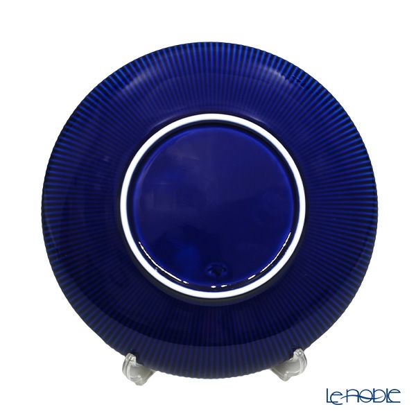 香蘭社 ピンストライプ 瑠璃 ルリ 中皿 20.5cm