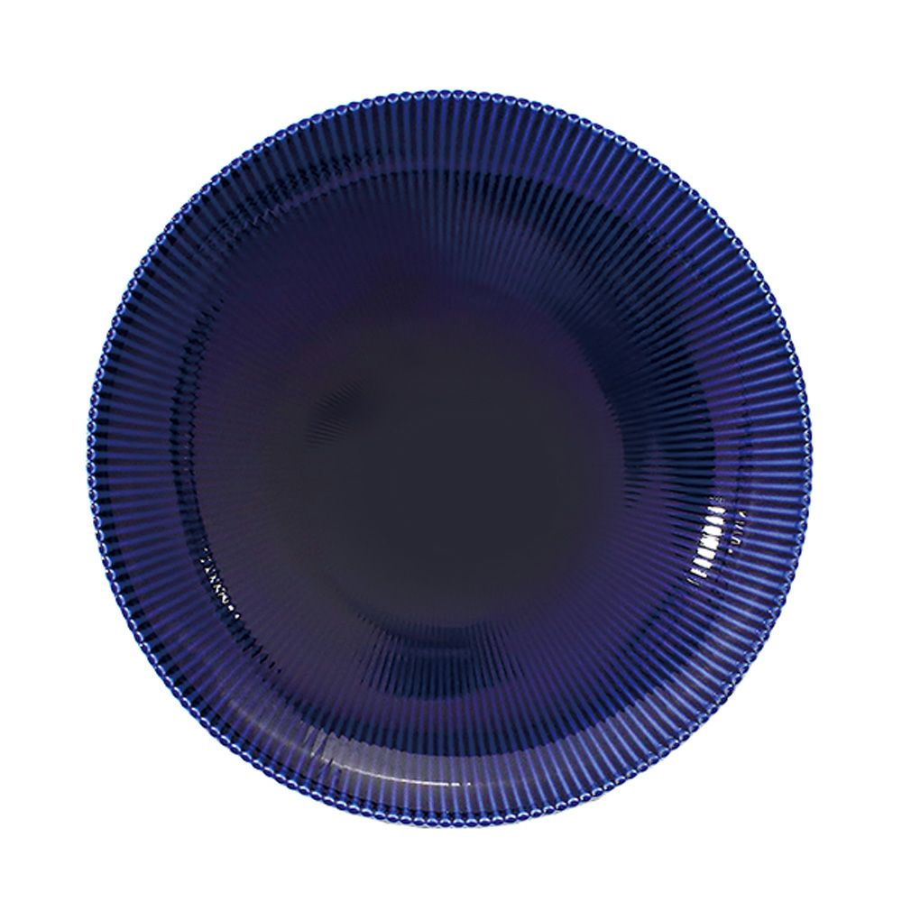 香蘭社 ピンストライプ 瑠璃 ルリ 中皿 20.5cm