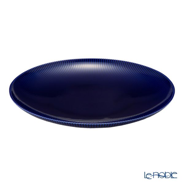 香蘭社 ピンストライプ 瑠璃 ルリ 大皿 26.5cm