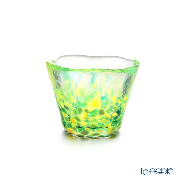 津軽びいどろ 五様ミニグラスセット ル・ノーブルオリジナル 5客 - 桜吹雪／山若葉／夜霧／朝の露／黄金空 -