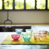 津軽びいどろ 五様ミニグラスセット ル・ノーブルオリジナル 5客 - 桜吹雪／山若葉／夜霧／朝の露／黄金空 -