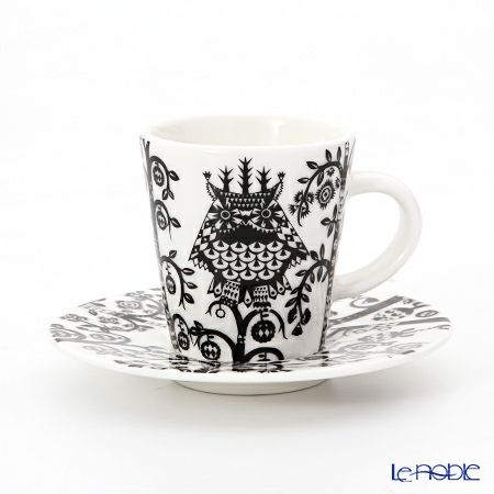 イッタラ（iittala） タイカ ブラック エスプレッソカップ＆ソーサー 100ml